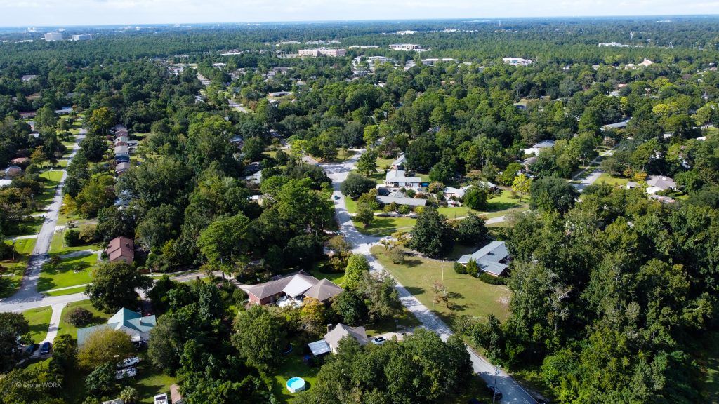 Overhead image of Pine Valley community in Wilmington, NC.